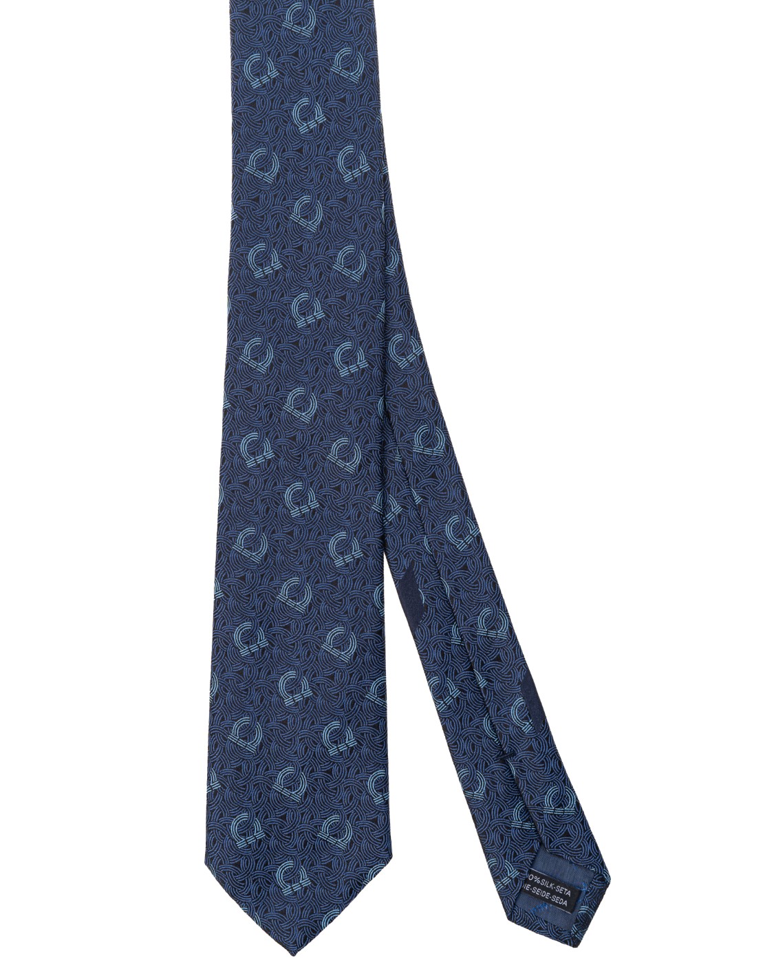 shop SALVATORE FERRAGAMO  Cravatta: Salvatore Ferragamo cravatta in jacquard di seta.
Decorata da un pattern irregolare con "gancini" intrecciati.
Fondo a 7 cm.
Composizione: 100% seta.
Made in Italy.. 350498 4 ONNO-001 749960 number 7516892